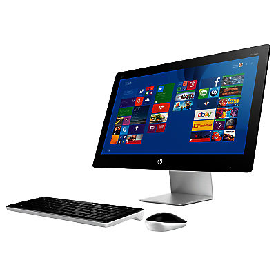 HP Pavilion 23-Q059NA All-in-One Desktop PC, Intel Core i5, 8GB RAM, 2TB, 23 , Full HD, Touch Screen, White Blizzard White